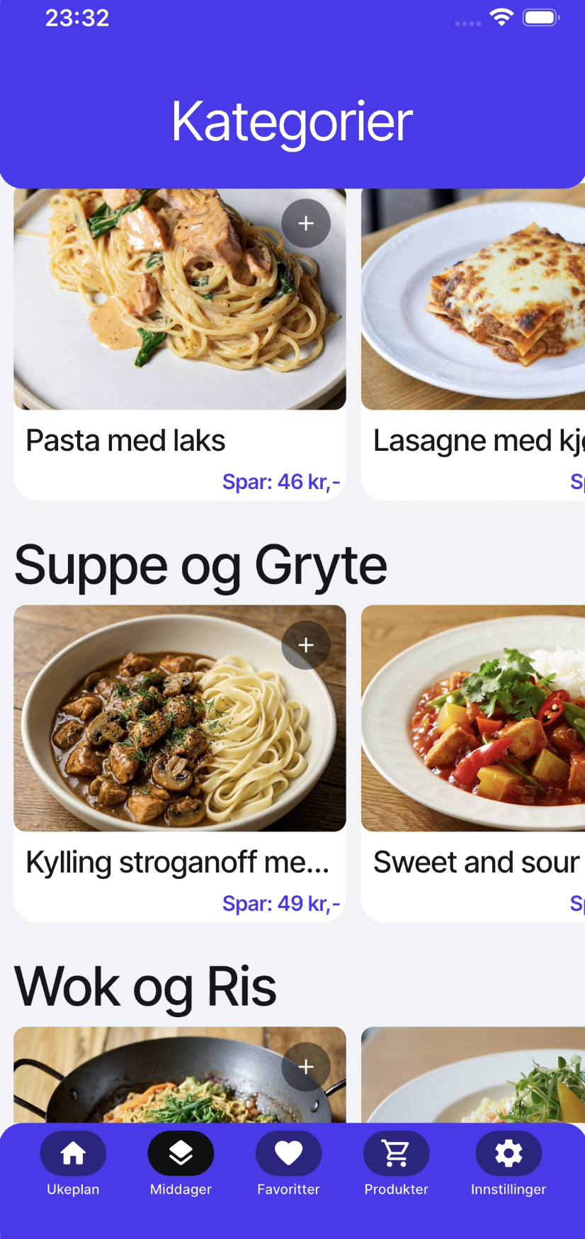 MiddagsKupp skjermbilde 2