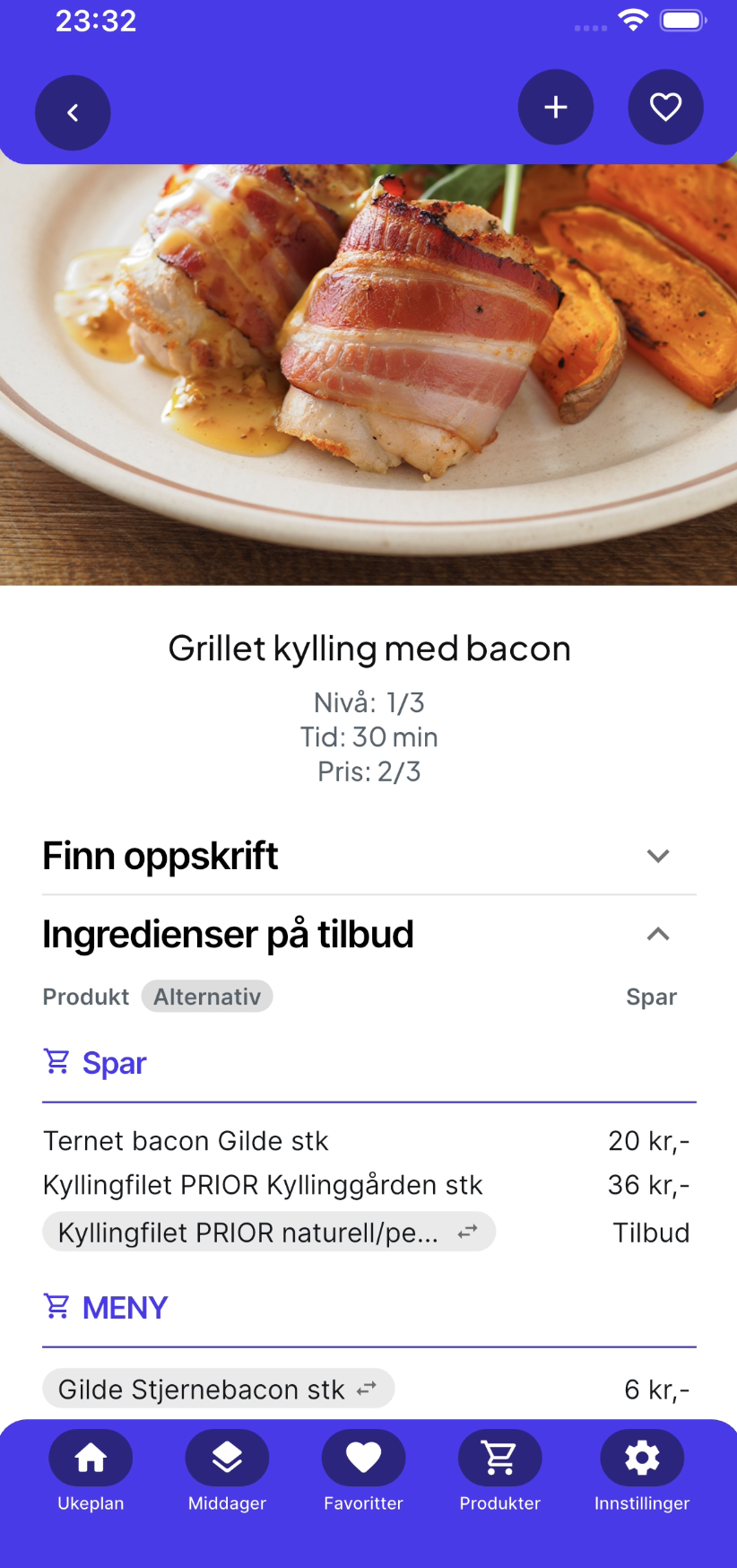 MiddagsKupp skjermbilde 3